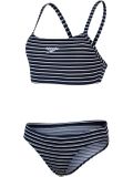 Speedo Thinstrap Sports Bikini - True Navy/White