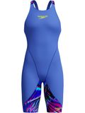 Speedo Fastskin Junior LZR Ignite Kneeskin - Dark Shine/Cobalt Print