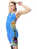 Speedo Fastskin LZR Pure Intent 2.0 Openback Kneeskin - Molten Blur/Cobalt/Hyper Yellow