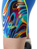 Speedo Fastskin LZR Pure Intent 2.0 Openback Kneeskin - Molten Blur/Cobalt/Hyper Yellow