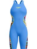 Speedo Fastskin LZR Pure Intent 2.0 Openback Kneeskin - Molten Blur/Cobalt/Hyper Yellow