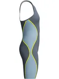Speedo Fastskin LZR Pure Intent 2.0 Closedback Kneeskin - Grey Lead/Arcadia Blue/Hyper Yellow