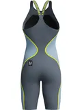 Speedo Fastskin LZR Pure Intent 2.0 Closedback Kneeskin - Grey Lead/Arcadia Blue/Hyper Yellow