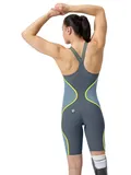 Speedo Fastskin LZR Pure Intent 2.0 Closedback Kneeskin - Grey Lead/Arcadia Blue/Hyper Yellow
