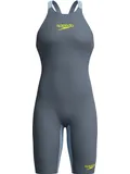 Speedo Fastskin LZR Pure Valor 2.0 Openback Kneeskin - Grey Lead/Arcadia Blue