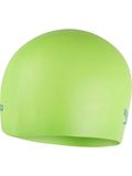 Speedo Junior Plain Moulded Swim Cap - Citrus Green/Beautiful Blue