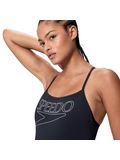 Speedo Classic Logo Thinstrap One Piece - Anthracite