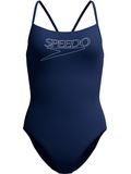 Speedo Classic Logo Thinstrap One Piece - Peacoat