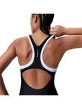 Speedo Double Racerback One Piece - Anthracite/White