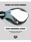 Arena Cobra Tri Swipe Goggles - Silver Mirror/Black