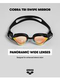 Arena Cobra Tri Swipe Goggles - Yellow Mirror/Black