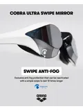 Arena Cobra Ultra Swipe Goggles - Silver Mirror/Black