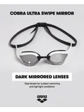 Arena Cobra Ultra Swipe Goggles - Silver Mirror/Black
