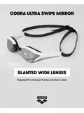 Arena Cobra Ultra Swipe Goggles - Silver Mirror/Black