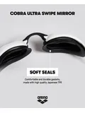 Arena Cobra Ultra Swipe Goggles - Silver Mirror/Black