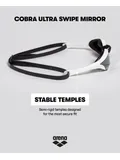 Arena Cobra Ultra Swipe Goggles - Silver Mirror/Black