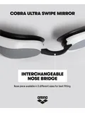 Arena Cobra Ultra Swipe Goggles - Silver Mirror/Black