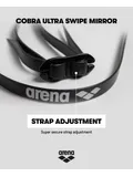 Arena Cobra Ultra Swipe Goggles - Silver Mirror/Black