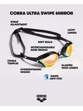 Arena Cobra Ultra Swipe Goggles - Yellow Mirror/Blue