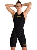 Arena Powerskin Carbon Core FX Open Back Kneelength - Black/Gold