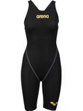 Arena Powerskin Carbon Core FX Open Back Kneelength - Black/Gold