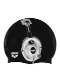 Arena Head Phone Black Silicone Swim Cap