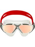 Aqua Sphere Vista Swim Mask - Iridescent Mirror/White/Red