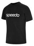 Speedo Logo Black Boys Short Sleeve Sun Top