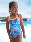 Zoggs Toddles Ruffle Crossback One Piece - Bahia