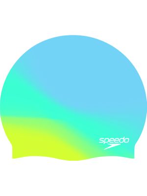 Speedo Junior Multi Colour Swim Cap - Angelic Blue/Fish Tank/Melon