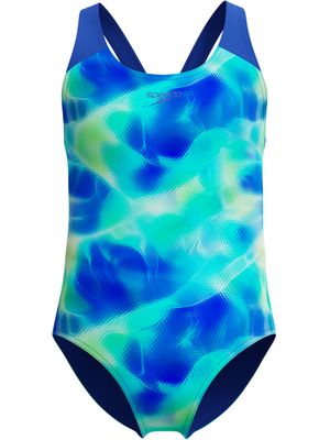 Speedo Allover Print Splashback One Piece - Blue/Sapphire
