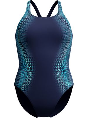 Speedo Tech Panel Splice Medalist One Piece - Lagoon Blue