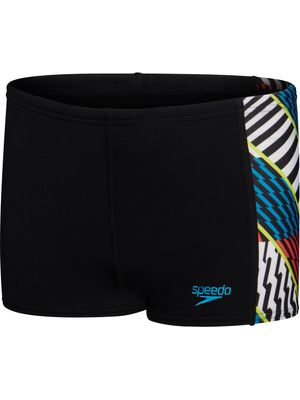 Speedo Panel Aquashorts - Black/White/Watermelon