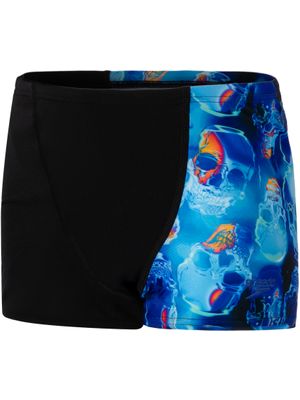 Speedo V Cut Aquashorts - Skull Black/Cobalt Blue