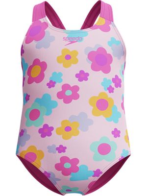 Speedo Toddler Girls Print One Piece - Neon Flamingo