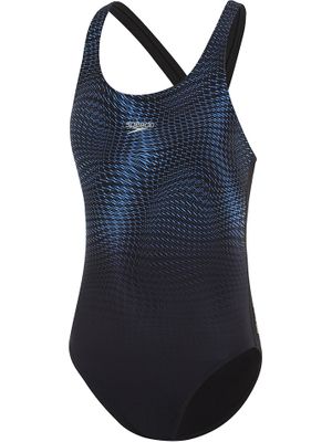 Speedo Tech Panel Placement Medalist One Piece - Black/Sugar Blue