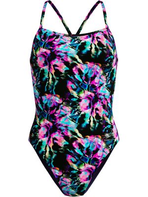 Speedo Print V-Back 2.0 One Piece - Glitchy/Black