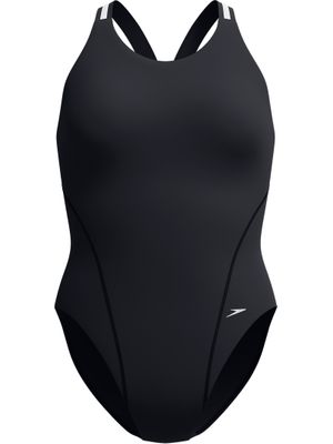 Speedo Performance Back One Piece - Black/Silver