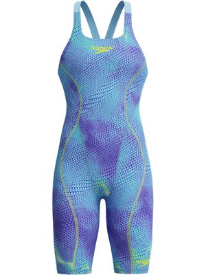 Speedo Fastskin HyperSpark Openback Kneeskin - Under Current/Sugar Blue