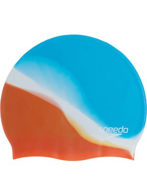 Speedo Multi Colour Swim Cap - Hypersonic Blue/Volcanic Orange