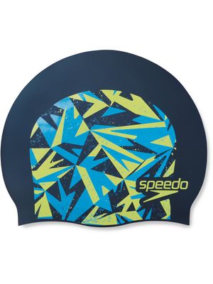 Speedo Boom Junior Swim Cap - Pool/Bright Zest