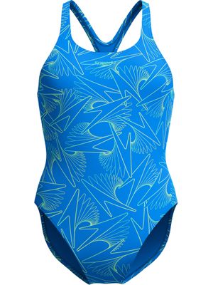 Speedo Hyperboom Allover Medalist One Piece - Lagoon Blue