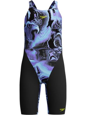 Speedo Fastskin Junior Endurance+ Max Openback Kneeskin - Lucent Glow/Black