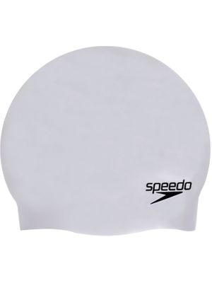 Speedo Plain Moulded Swim Cap - Chrome
