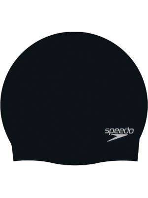 Speedo Plain Moulded Swim Cap - Black