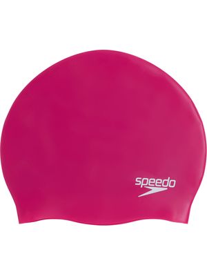 Speedo Plain Moulded Swim Cap - Pink