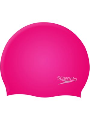 Speedo Junior Plain Moulded Swim Cap - Pink