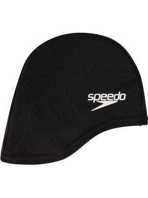 Speedo Junior Polyester Swim Cap - Black