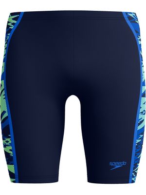 Speedo Mens Print Spliced Jammers - Peacoat/Sapphire