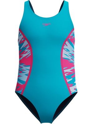 Speedo Hyperboom Splice Muscleback One Piece - Mayan Blue/Margarita Pink